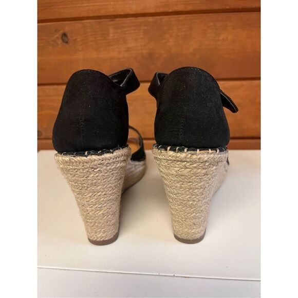 Ana Xyla Wedge Sandals Black Sz 10 - Picture 3 of 10